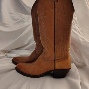 Justin Classic Tan Leather Western Cowboy Boots